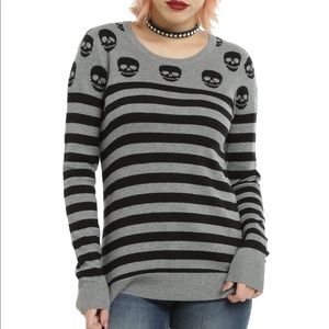 Striped skull sweater